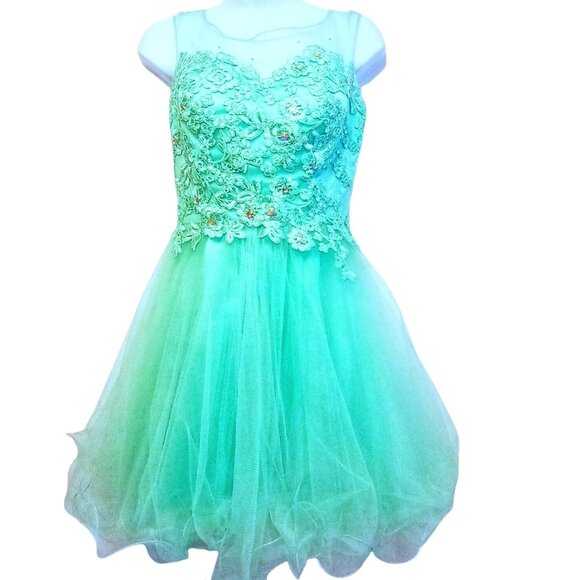 Dancing Queen Dress Size XS Dance Cocktail Party Special Occasion Blue - Picture 1 of 8